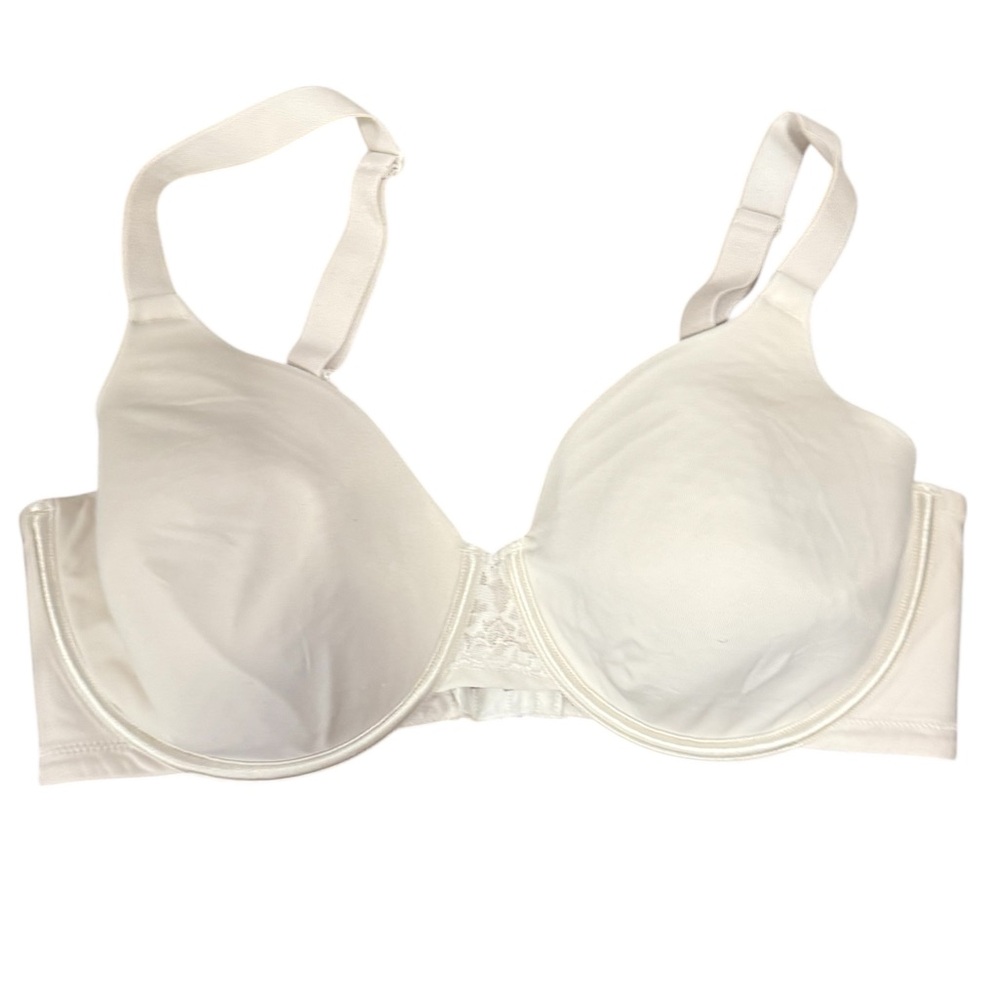 Curvation White Underwire Bra Lace Detail, size 38DD